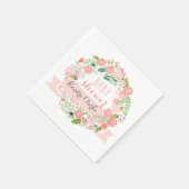  FLORAL WREATH BABY SHOWER NAPKINS SERVETTEN (Hoek)