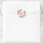 Floral Wreath Blessed Mam Ronde Sticker (Tas)