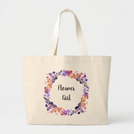 Floral Wreath Bloemenmeisje Grote Tote Bag