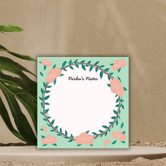 Floral Wreath - Botanical Greenhouse Sticky Notes