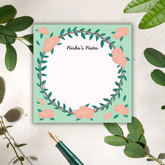 Floral Wreath - Botanical Greenhouse Sticky Notes