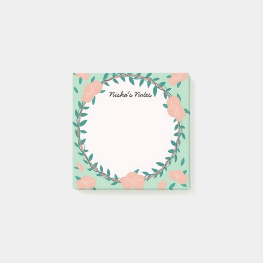 Floral Wreath - Botanical Greenhouse Sticky Notes (Voorkant)