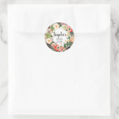 Floral Wreath Botanical Home maakt Sticker (Tas)