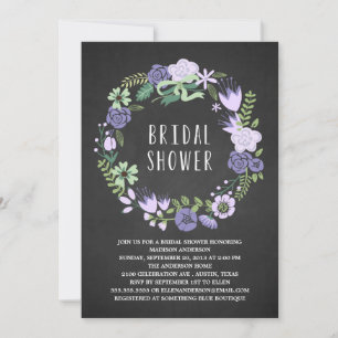 Floral Wreath Bridal Shower-uitnodiging Kaart