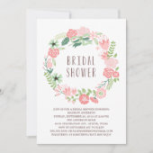 Floral Wreath | Bridal Shower-uitnodiging Kaart (Voorkant)