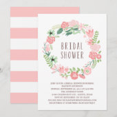 Floral Wreath | Bridal Shower-uitnodiging Kaart (Voorkant / Achterkant)