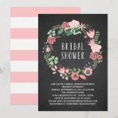 Floral Wreath | Bridal Shower-uitnodiging Kaart (Voorkant / Achterkant)
