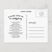 FLORAL WREATH CHALKBOARD | BABY SHOWER INVITATIE UITNODIGING BRIEFKAART (Achterkant)