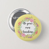 Floral Wreath  Circular Badge Ronde Button 5,7 Cm (Voorkant /achterkant)