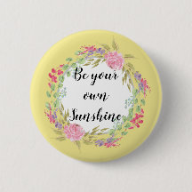 Floral Wreath  Circular Badge