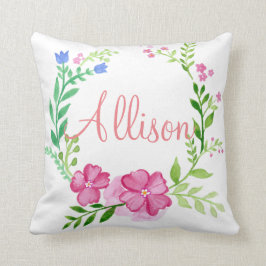 Floral Wreath Custom Kussen