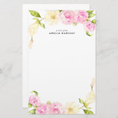 Floral Wreath Custom Stationery Briefpapier (Voorkant / Achterkant)