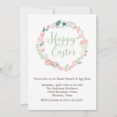 Floral Wreath Easter Brunch Kaart (Voorkant)