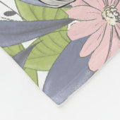 Floral Wreath Elephant Personalized Girl Fleece Deken (Hoek)