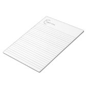 Floral Wreath gepersonaliseerd Notitieblok (Schuin)