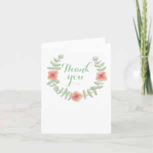 Floral Wreath Hartelijk dank Bedankkaart