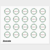 Floral Wreath Hartelijk dank Ronde Sticker (Vel)