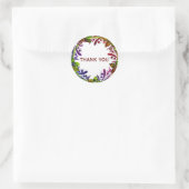 Floral Wreath Hartelijk dank Ronde Sticker (Tas)