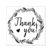 Floral Wreath Hartelijk dank Zelfinktende Stempel (Design)