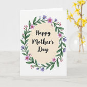 Floral Wreath Honor Message Card Kaart (Gele Bloem)