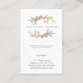 Floral Wreath in Pink Visitekaartje