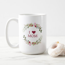 Floral Wreath in Red & Pink with for Mom Koffiemok