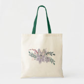 Floral Wreath Lily Flowers Name Library Books Tote Bag (Voorkant)
