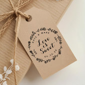 Floral Wreath Love is Sweet Wedding Favor Rubberstempel