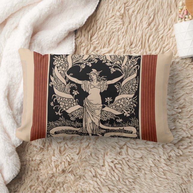  Floral Wreath Lumbar Pillow Kussen (Deken)