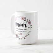 Floral Wreath Magic Mok - Mam, Oneindige Liefde (Voorkant links)