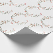  Floral Wreath Minimalistical Simple Birthday Cadeaupapier (Hoek)