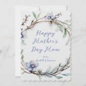 Floral Wreath Moederdag Bericht Kaart (Voorkant)
