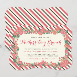 Floral Wreath Moederdag Brunch Kaart