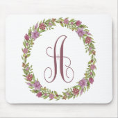 Floral Wreath Monogram A Muismat (Voorkant)