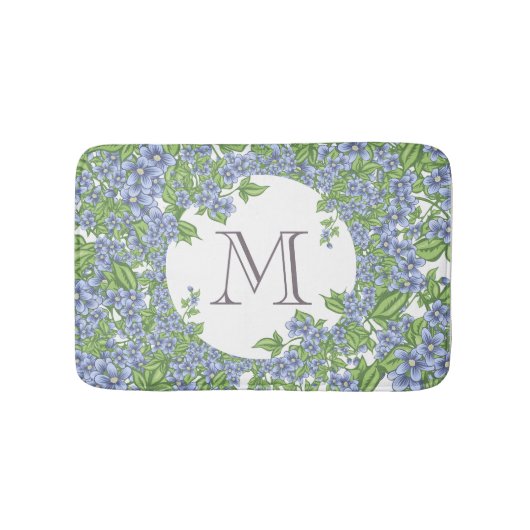 Floral Wreath Monogram Badmat (Voorkant)