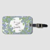 Floral Wreath Monogram Bagagelabel (Voorkant (horizontaal))