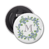 Floral Wreath Monogram Button Flesopener (Voorkant)