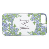 Floral Wreath Monogram Case-Mate iPhone Case (Achterkant (Horizontaal))