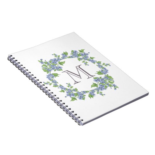 Floral Wreath Monogram Notitieboek (Rechterzijde)