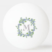 Floral Wreath Monogram Pingpongbal (Voorkant)