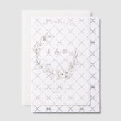 Floral Wreath Monogram Trouwen Save The Date Vellum Uitnodigingen (Offset (Uitnodiging))