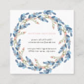 Floral Wreath Monogram Visitekaartje (Achterkant)