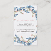 Floral Wreath Monogram Visitekaartje (Achterkant)