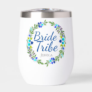  Floral Wreath Personalized Bride Tribe