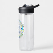 Floral Wreath Personalized Bride Tribe Waterfles (Links)