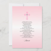 Floral Wreath Pink First Heilige Communist GIRL Kaart (Achterkant)