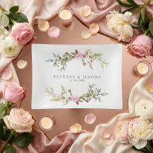 Floral Wreath Pink & Red for Wedding Rings