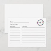 Floral Wreath Recipe Card Briefkaart (Voorkant / Achterkant)