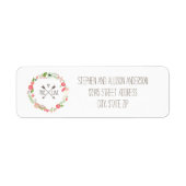 Floral Wreath - Return Address Labels (Voorkant)