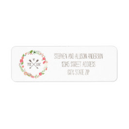 Floral Wreath - Return Address Labels